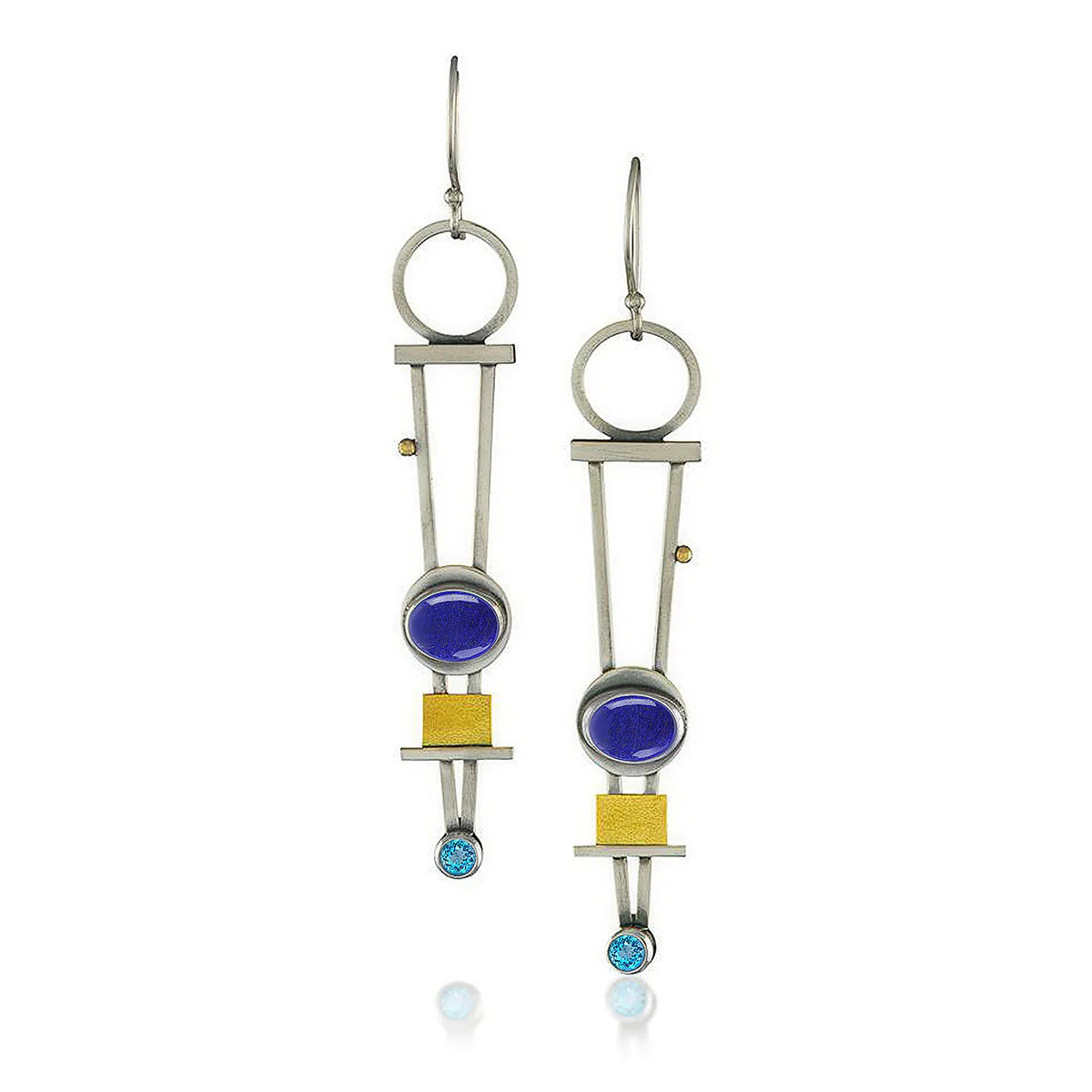 Elegant Two-Colored Plaid Earrings for a Stylish Look