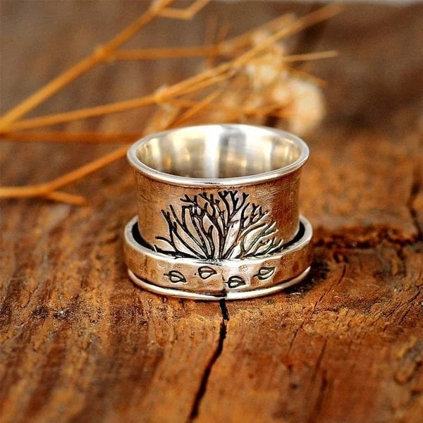 Life Tree Spinner Ring for Relaxing Meditation