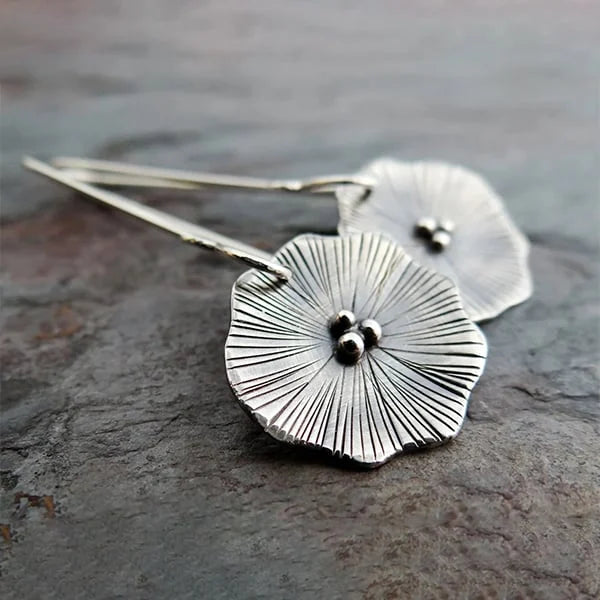 Delicate Poppy Blossom Love Earrings