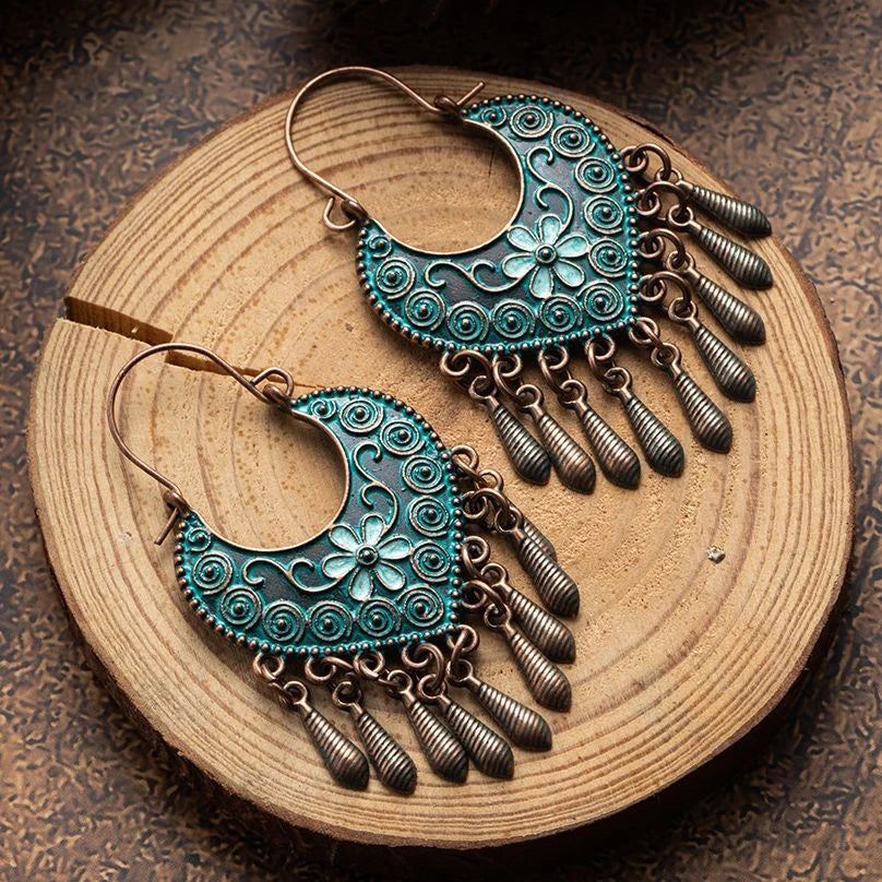 Fascinating Blue Boho Mandala Earrings for a Stylish Look