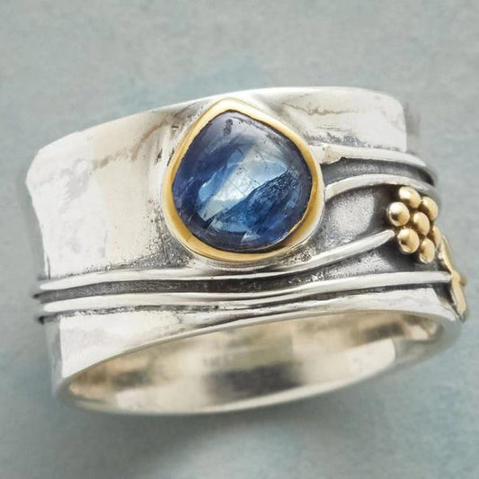 Enchanting Bohemian Gemstone Meditation Ring for Inner Peace and Harmony