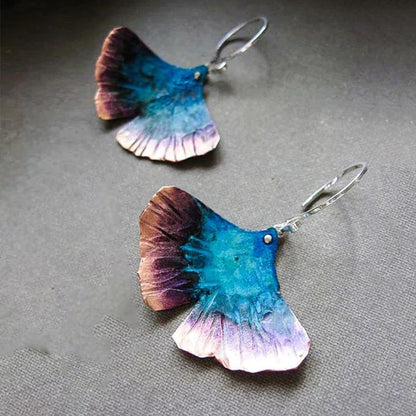 Beautiful Boho earrings with blue butterflies made of high-quality sterling silver