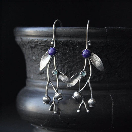 Elegant Sterling Silver Leaf Design Earrings