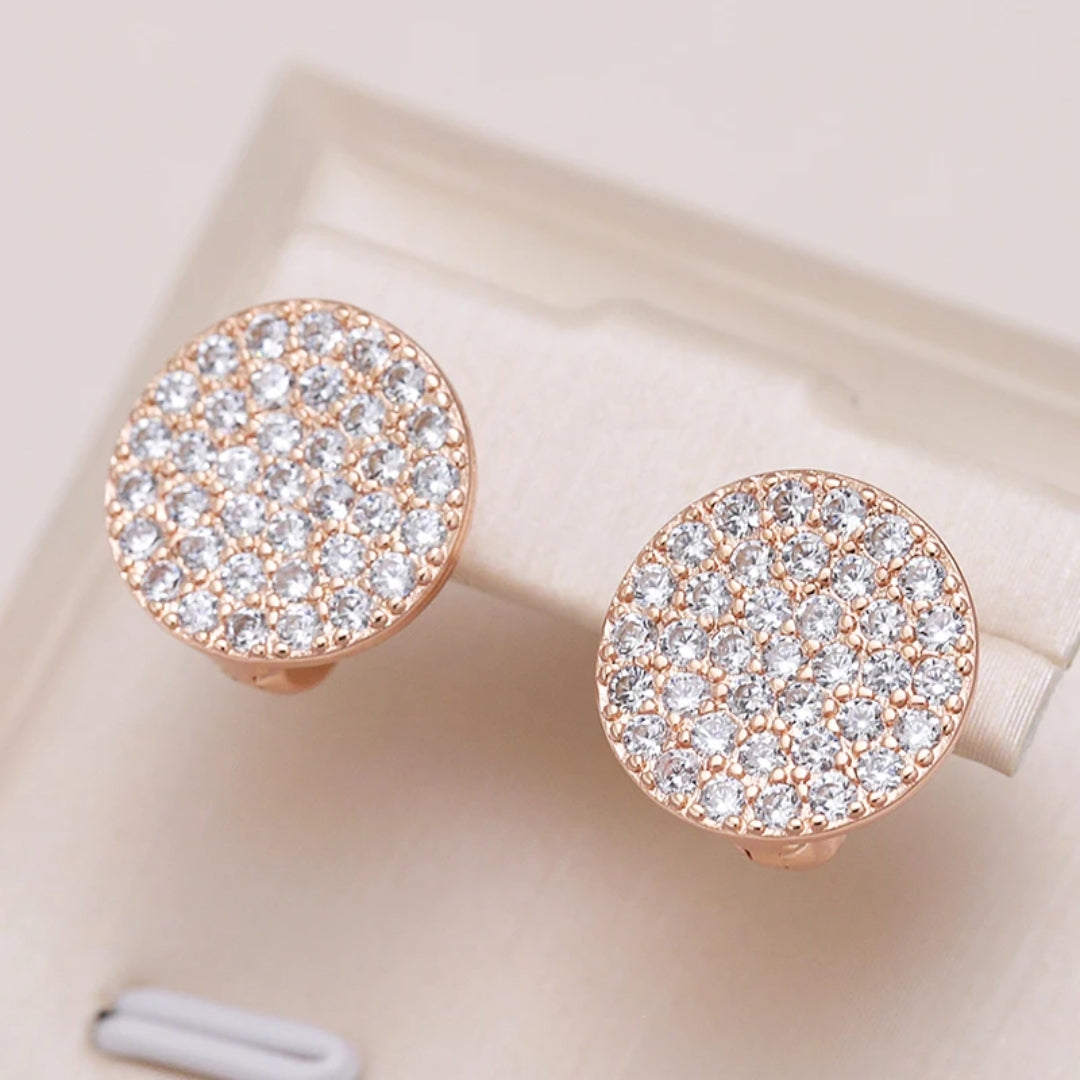 Radiant Golden Plate Earrings