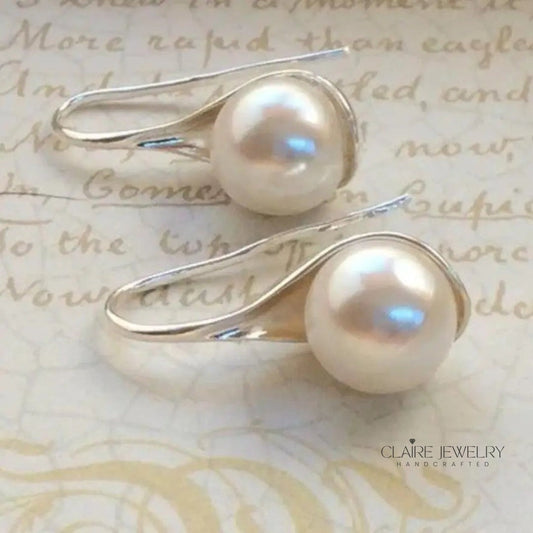 Elegant Drop Earrings with Pearls