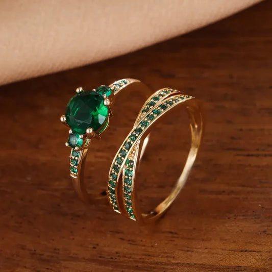 Stylish Green Gold Rings for Timeless Elegance