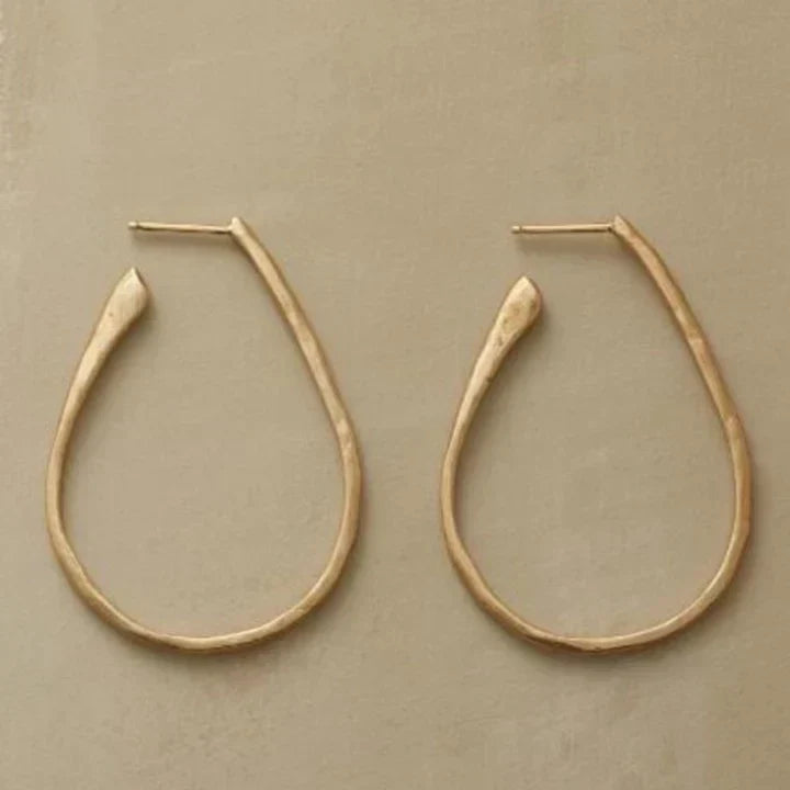 Chic Vintage Gold Hoop Earrings