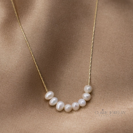 Gold Pearl Necklace