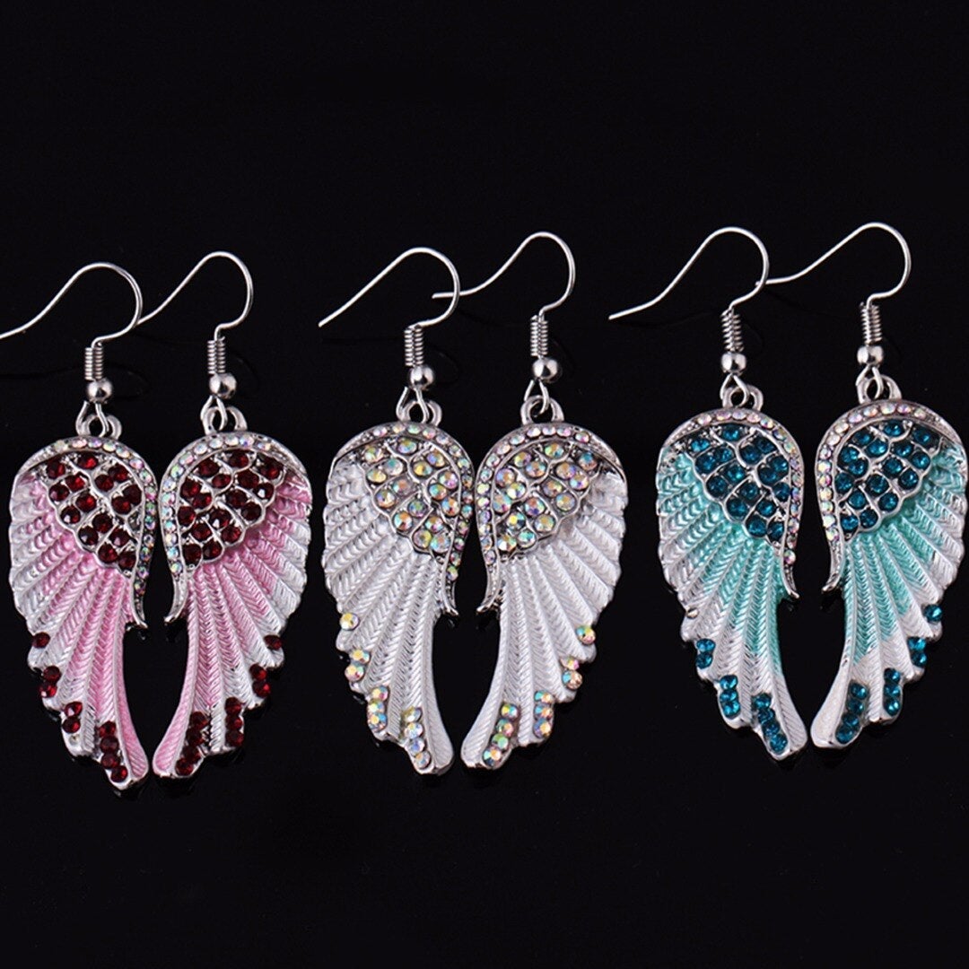 Sparkling Crystal Angel Earrings