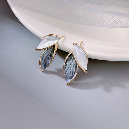 Elegant hand-painted enamel earrings "Lucky Wings" for a touch of luxury