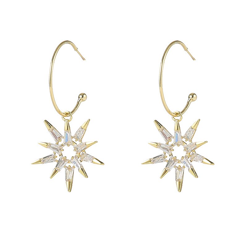 Elegant star earrings in exquisite gold and silver