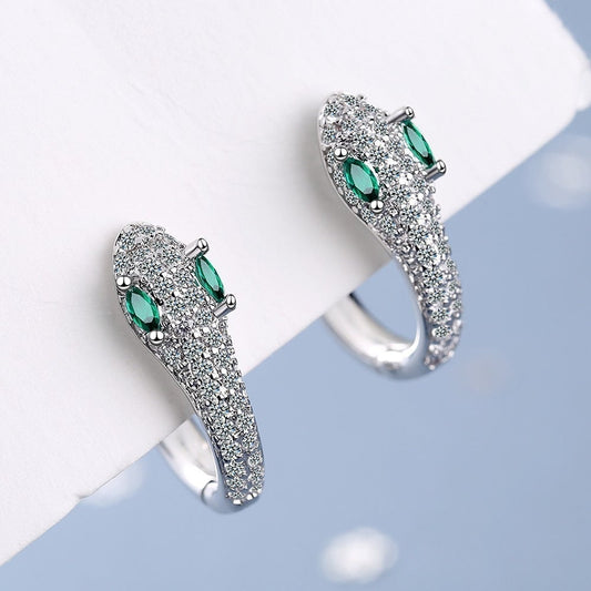 Elegant snake earrings made of high-quality 925 sterling silver