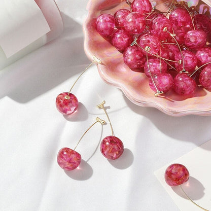 Elegant Rose Cherry Luxury Earrings for Style-Conscious Women