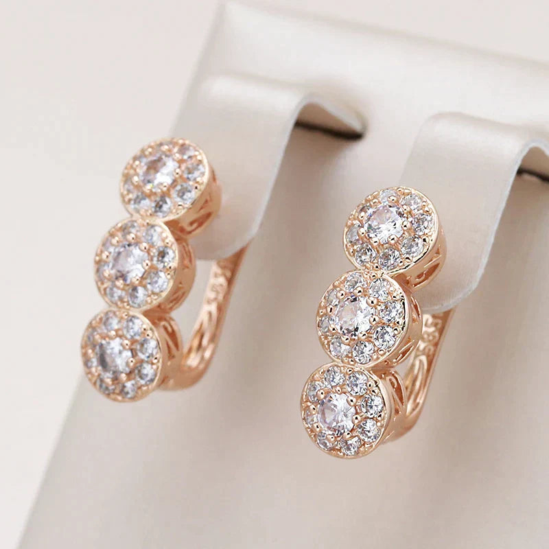 Glamorous Golden Crystal Earrings for a Touch of Elegance
