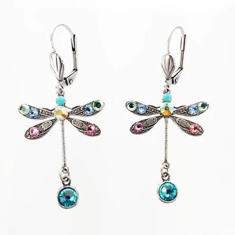 Enchanting dragonfly earrings with delicate carvings