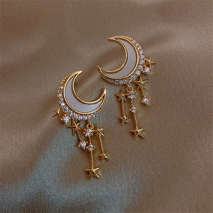 Seductive Earrings in Moonlight Design