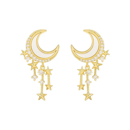 Seductive Earrings in Moonlight Design