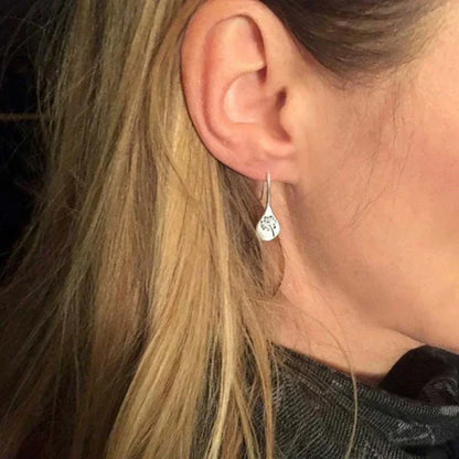 Charming Dandelion Leaf Earrings made of fine 925 Sterling Silver