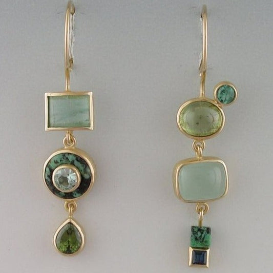 Elegant Vintage Green Earrings