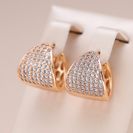 Elegant Small Golden Gloss Earrings