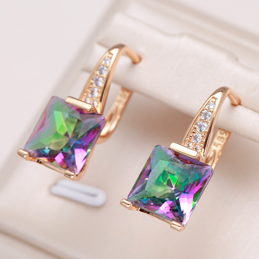 Stylish Multicolor Crystal Earrings for a Touch of Elegance