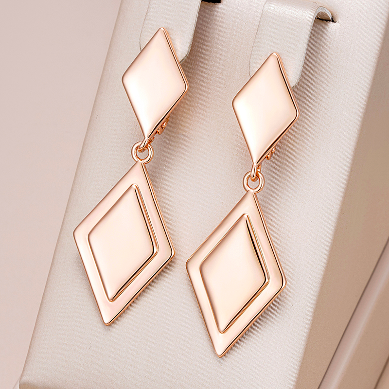 Elegant Geometric Gold-Plated Earrings