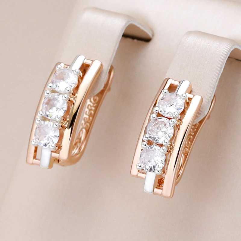 Brilliant earrings with sparkling gold crystal settings