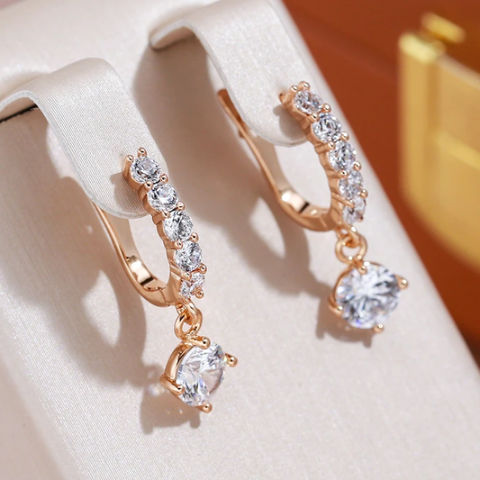 Fascinating white crystal earrings for an elegant appearance