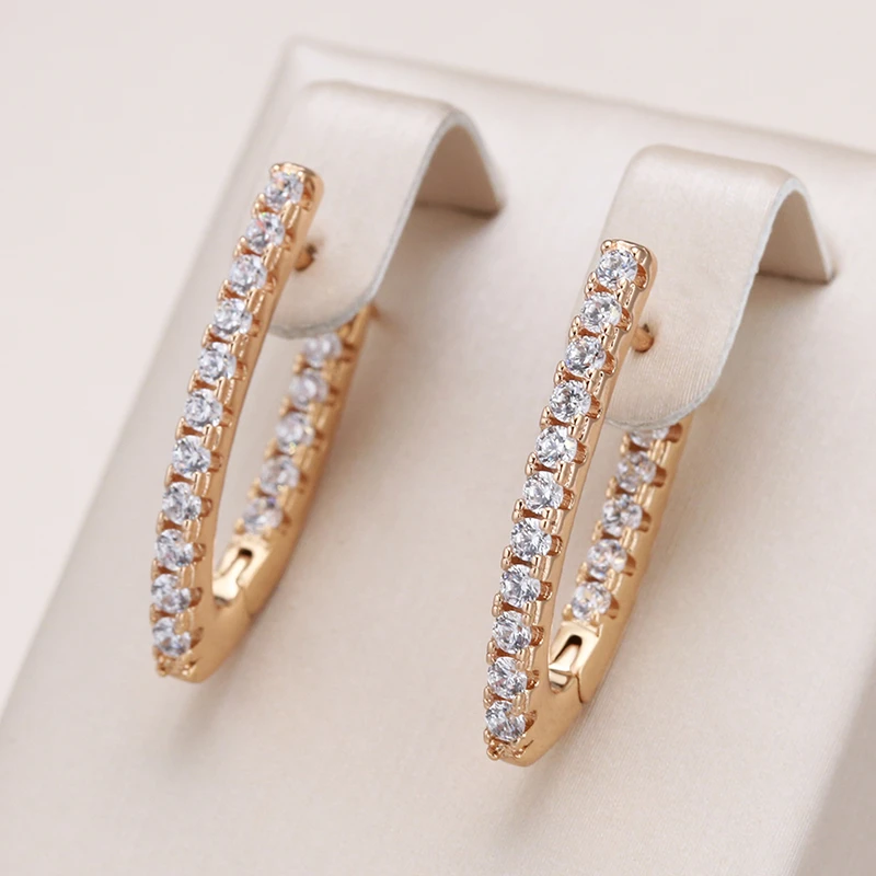 Stylish Gold Elegant Bright Point Earrings