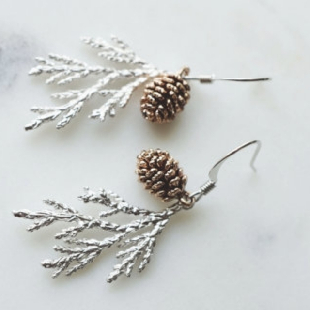 Beautiful Vintage Silver Earrings Inspired by Nature