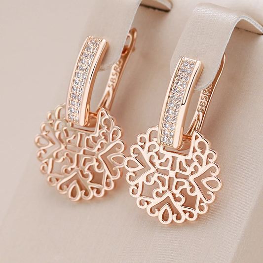 Elegant gold-plated mandala earrings for a stylish look