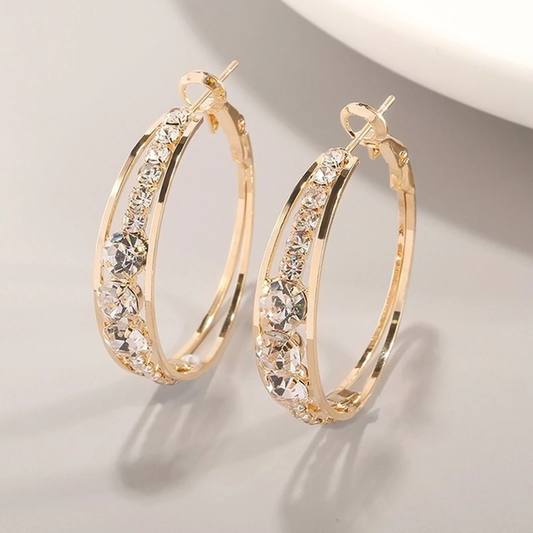 Stylish gold-plated earrings for a touch of elegance