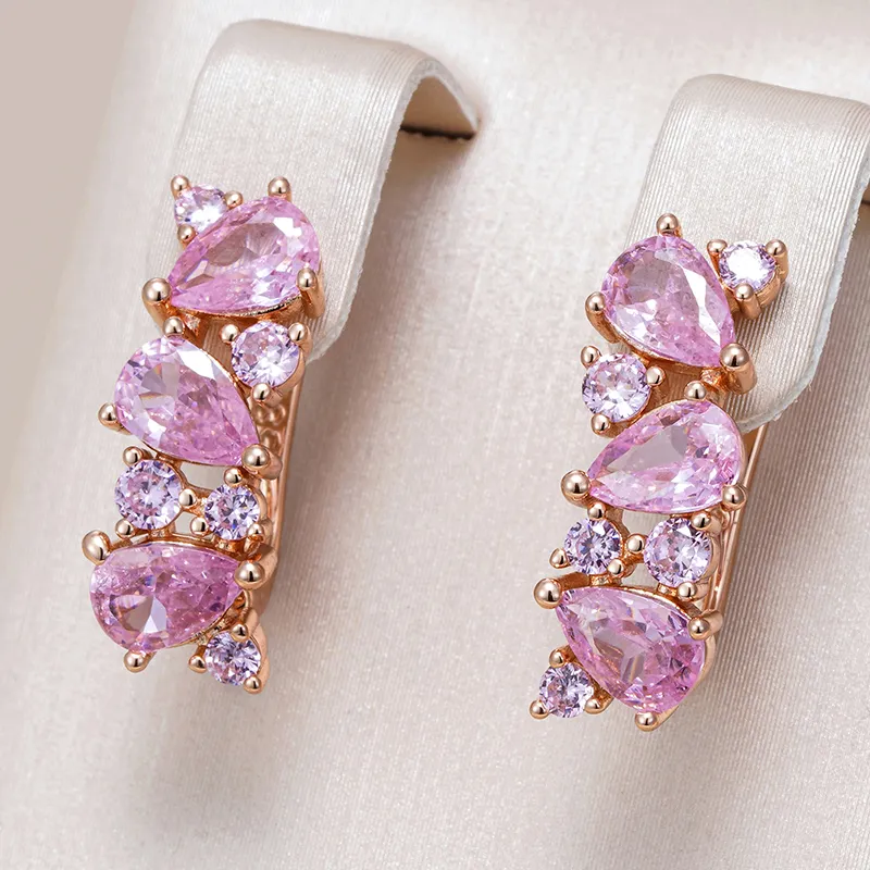 Chic Pink Crystal Earrings for a Touch of Elegance