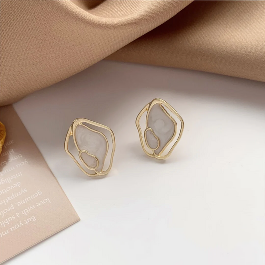 Stylish white earrings for a touch of elegance