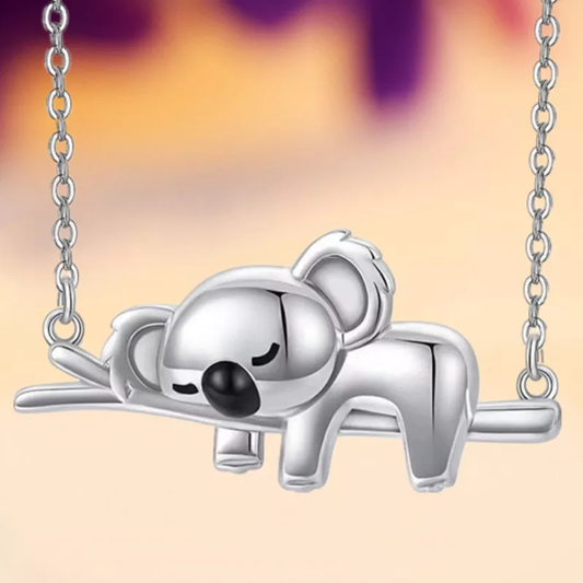 Fascinating Silver Koala Necklace - A Unique Piece of Jewelry!