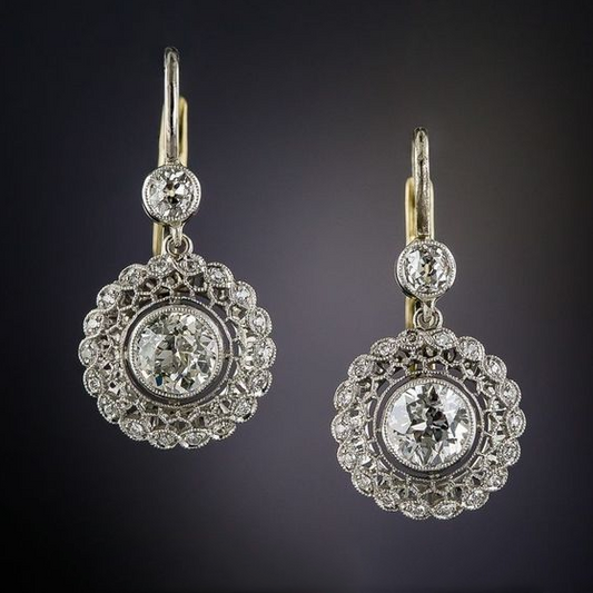 Exquisite Vintage Mandala Zirconia Earrings