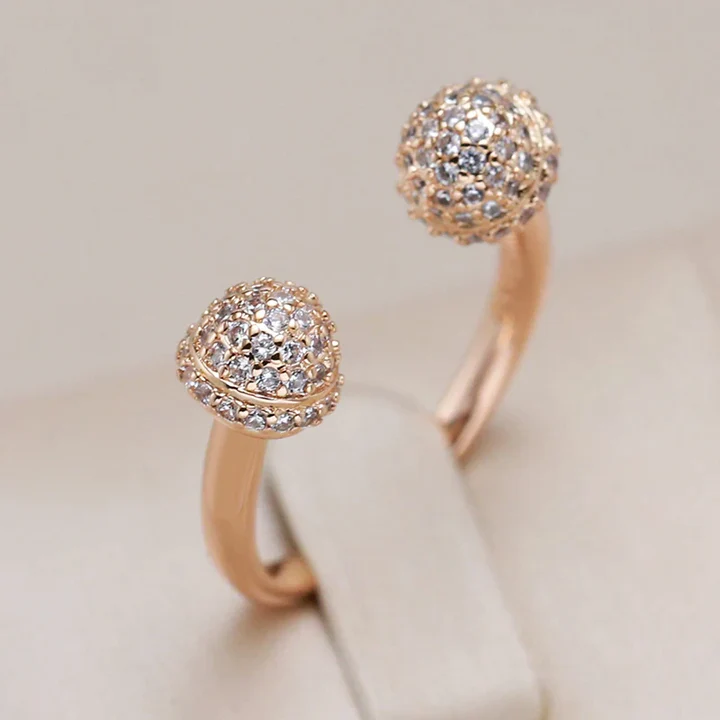 Shimmering Elegant Ring with Radiant Open Balls