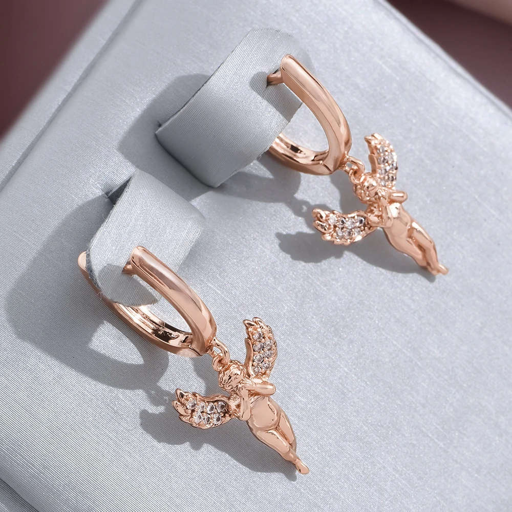 Radiant Elegance: Angel Earrings in Bright Design