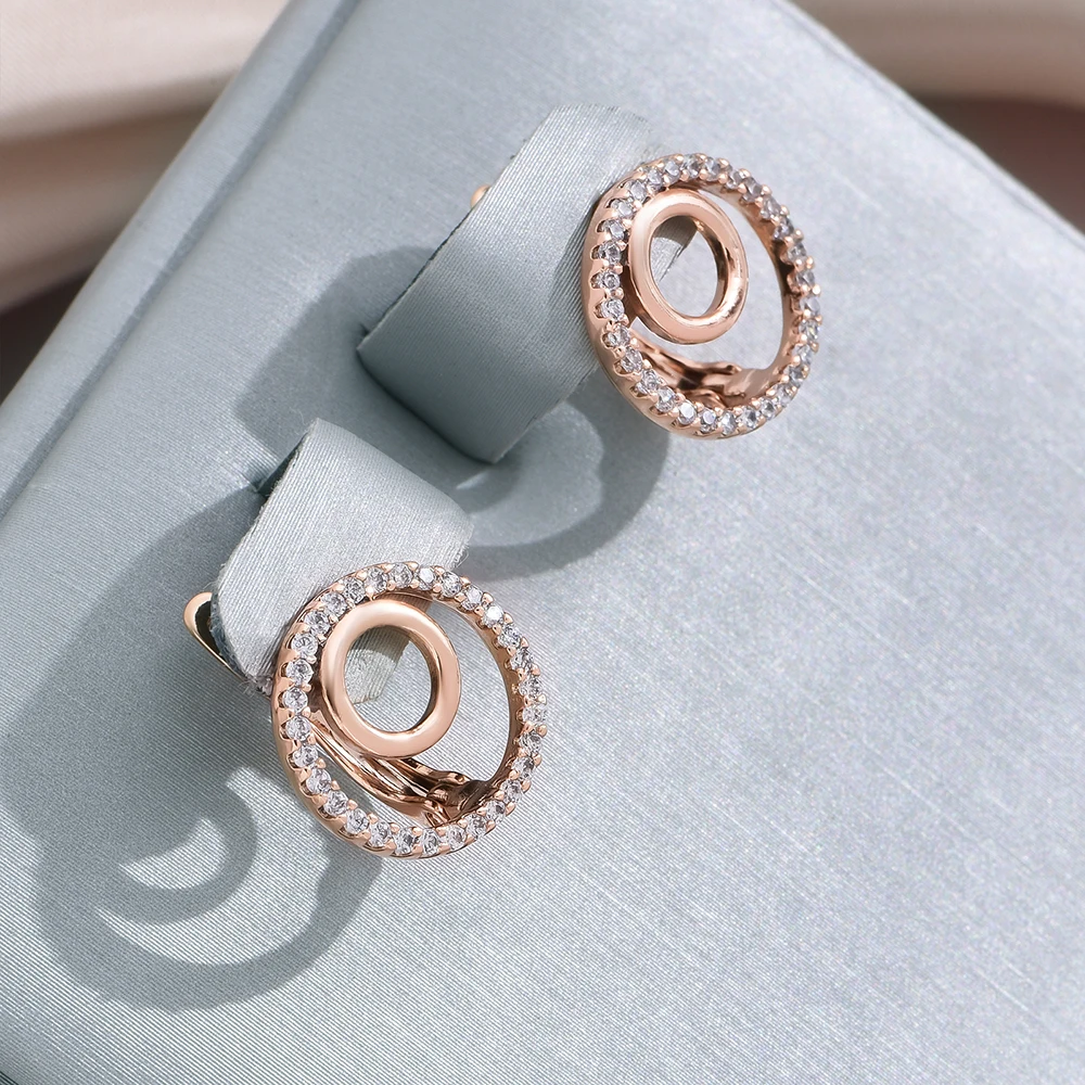 Graceful Gold Spiral Earrings with Elegant Hollow Design