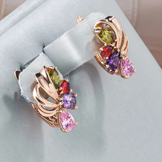 Fascinating, colorful crystal earrings for a radiant appearance