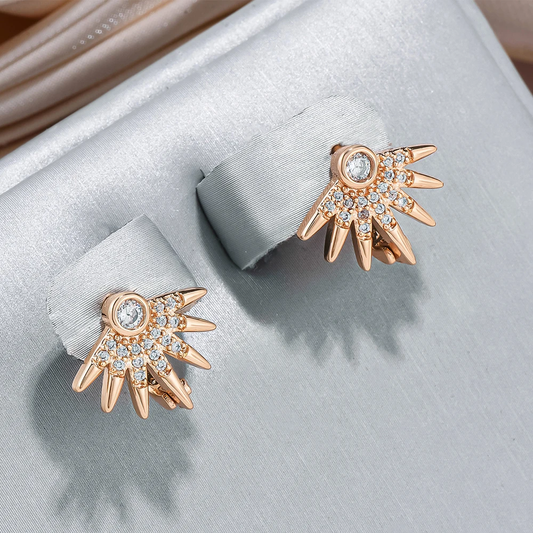 Striking Gold Radiance Sun Earrings