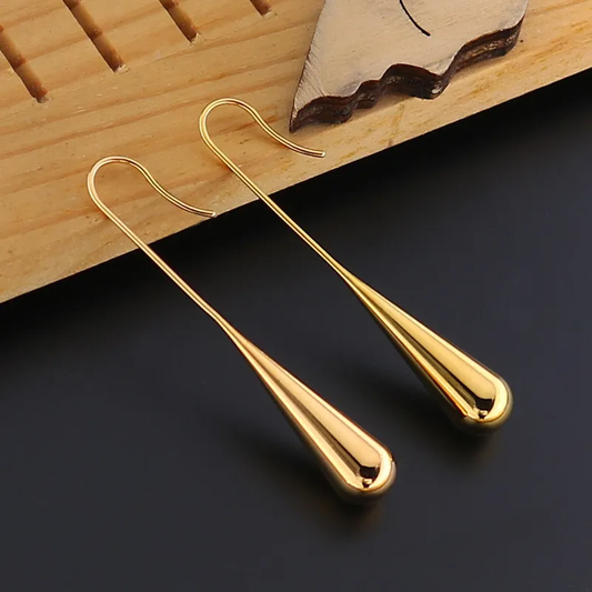 Elegant Vintage Gold Drop Earrings