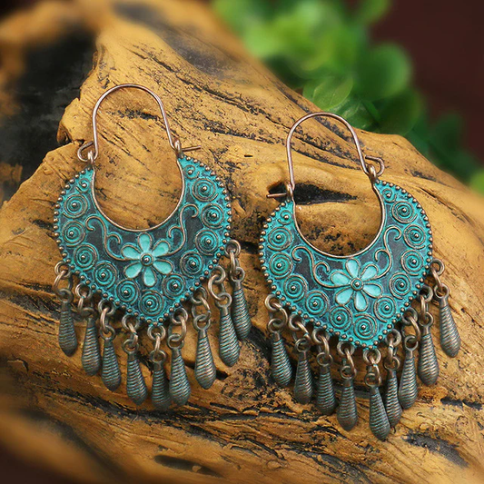 Fascinating Blue Boho Mandala Earrings for a Stylish Look