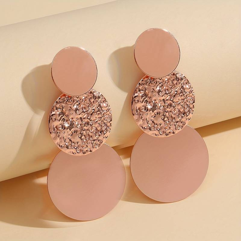 Charming Vintage Round Pink Earrings