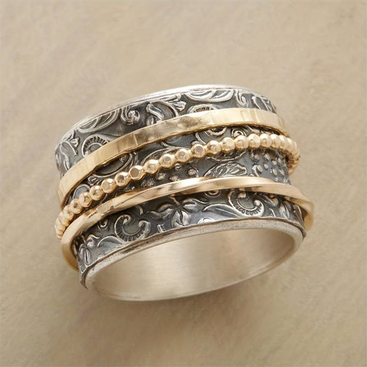 Timeless Vintage Gold and Silver Antique Ring