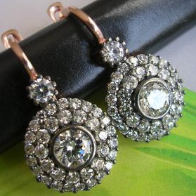 Elegant Vintage Mandala Earrings with Sparkling Cubic Zirconia Inlay