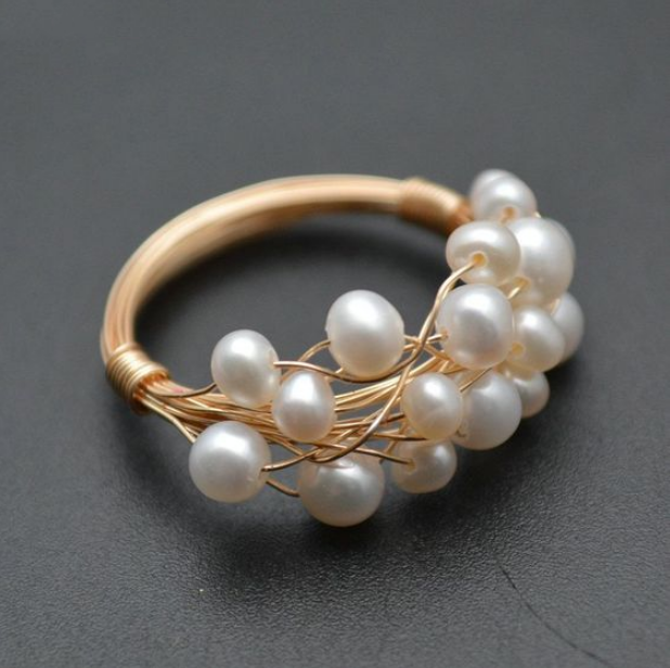 Charming Vintage Pearl Nest Ring