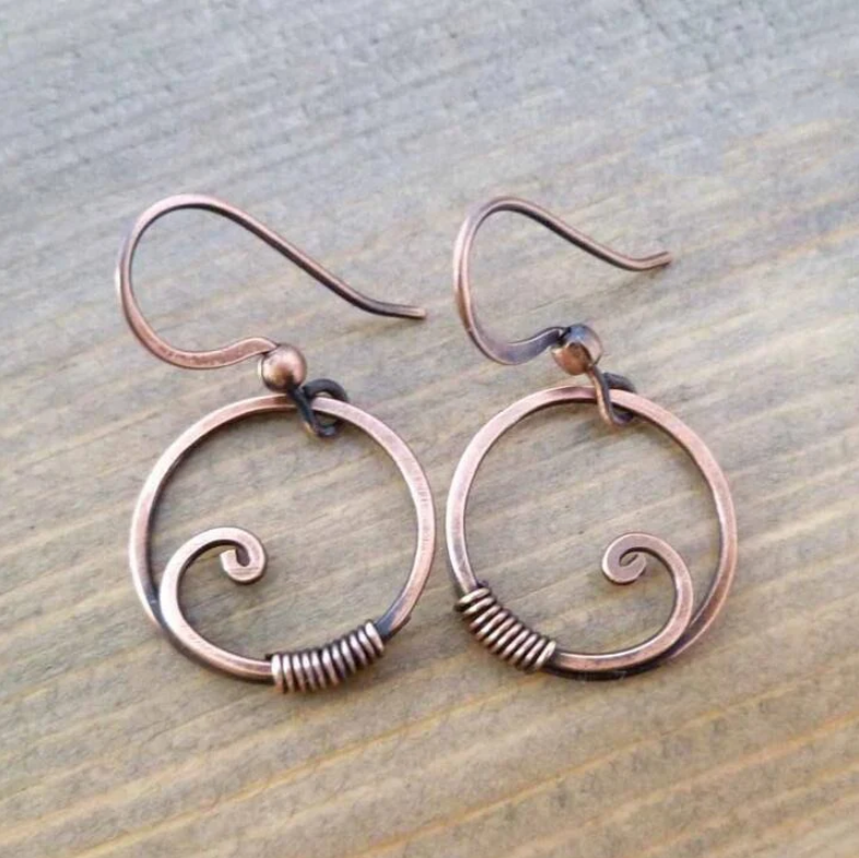 Chic Vintage Bronze Hollow Earrings