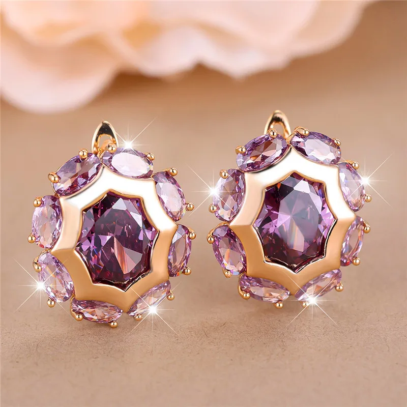 Sparkling, stylish purple earrings for any occasion