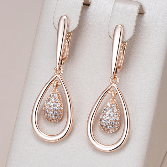 Radiant, elegant hollow drop earrings for a timeless look